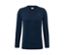 Navy Pullover mit V-Ausschnitt.