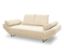 Ein cremefarbenes DOMO collection Daybed »Molde Leif105« vor einem weißen Hintergrund.