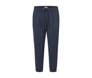 Dunkelblau mit cremeweißem Alloverprint