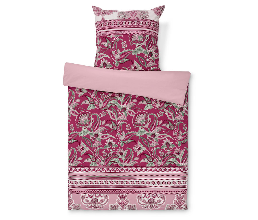 Polycotton-Bettwäsche mit Paisley-Muster in Normal-, Über- und Doppelgröße.