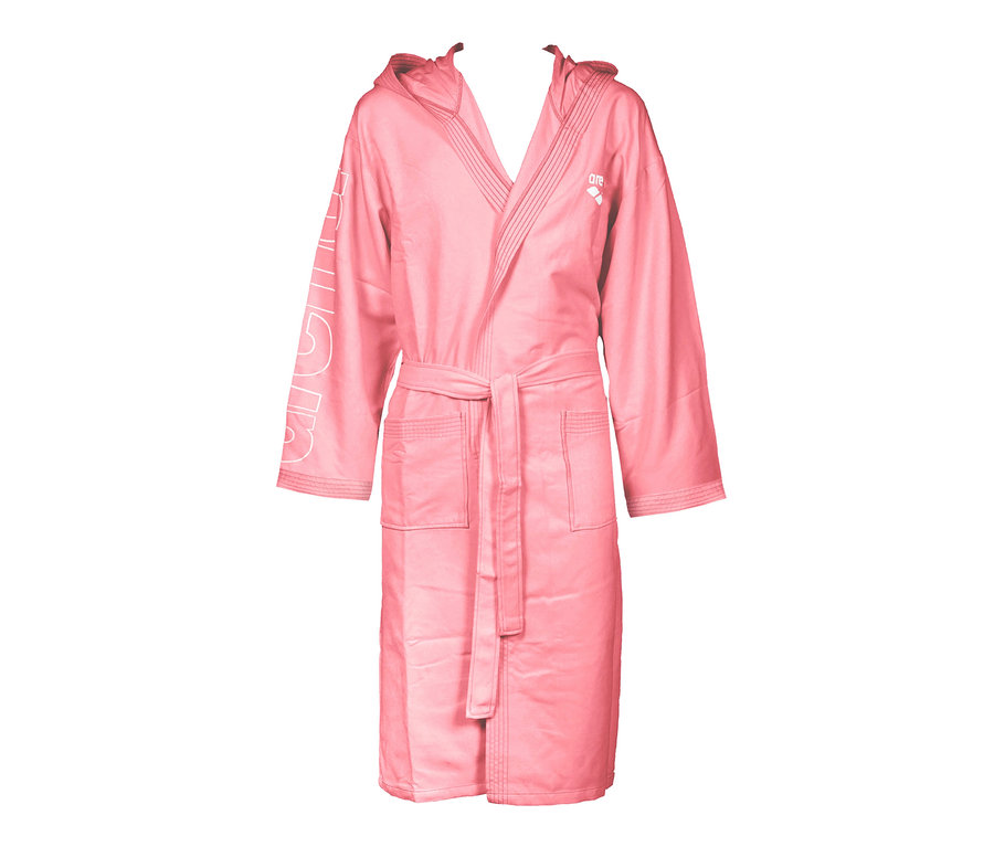 Rosa Bademantel mit Kapuze und Gürtel. Arena Kinder-Bademantel Zeal Plus JR.
