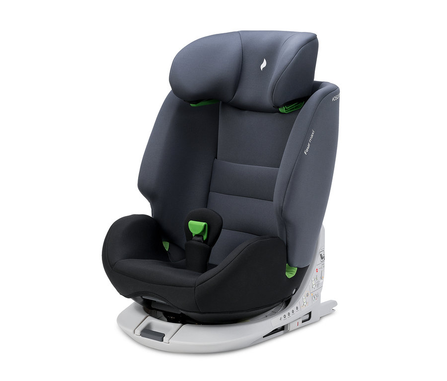 Grauer und schwarzer Osann Kinder-Autositz »Four maxi«.