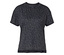 Schwarzes Kurzarm-T-Shirt mit Tiermuster.