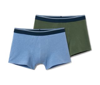 Blau und olivgrün