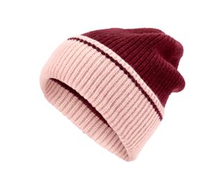 Dunkelrot mit roséfarbenem Umschlag und dunkelrotem Glitzerstreifen