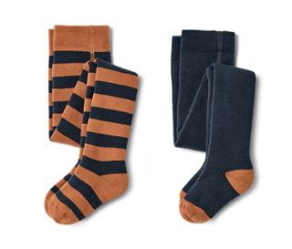 1x blau, 1x blau-braun gestreift