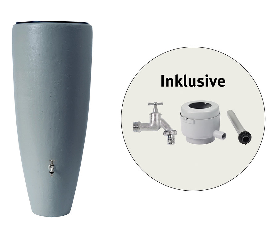 Graue Garantia 2-in-1-Regentonne-Komplett-Set, ca. 300 l.