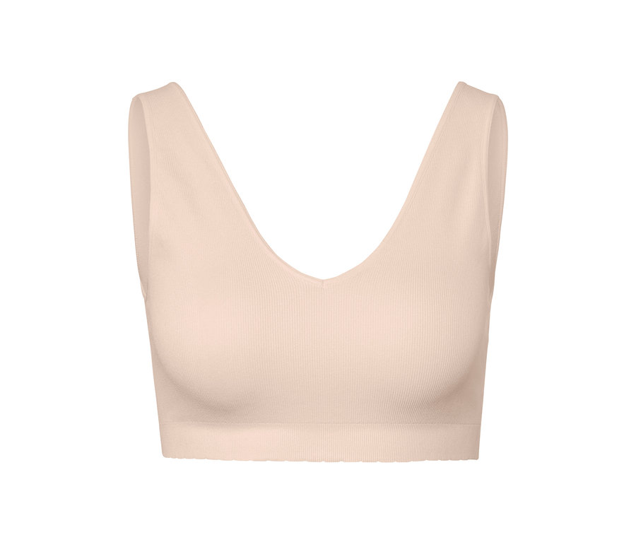 Cremefarbenes Seamless-Bustier.