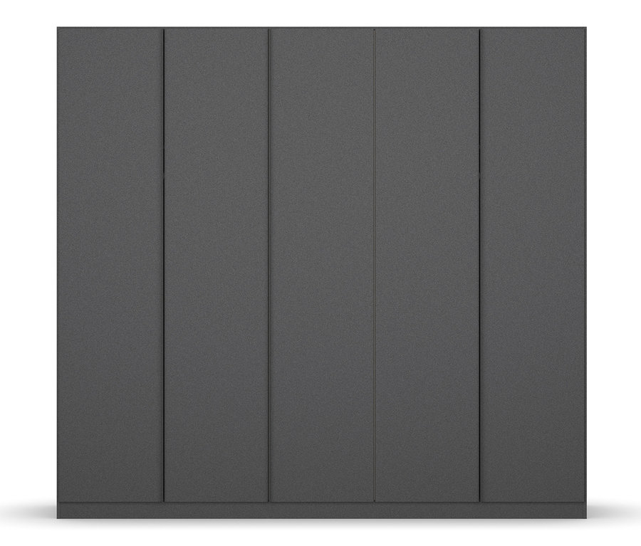 Grauer, fünftüriger Rauch Schrank »Monostar«.