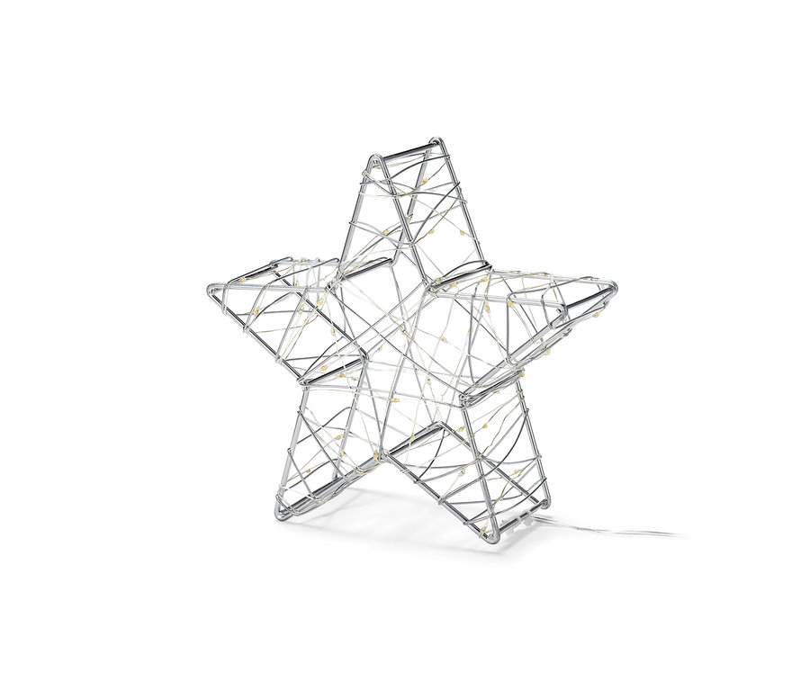 Kleiner LED-Dekostern auf weissem Hintergrund.