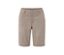 Taupefarbene Softshell-Funktionsshorts.