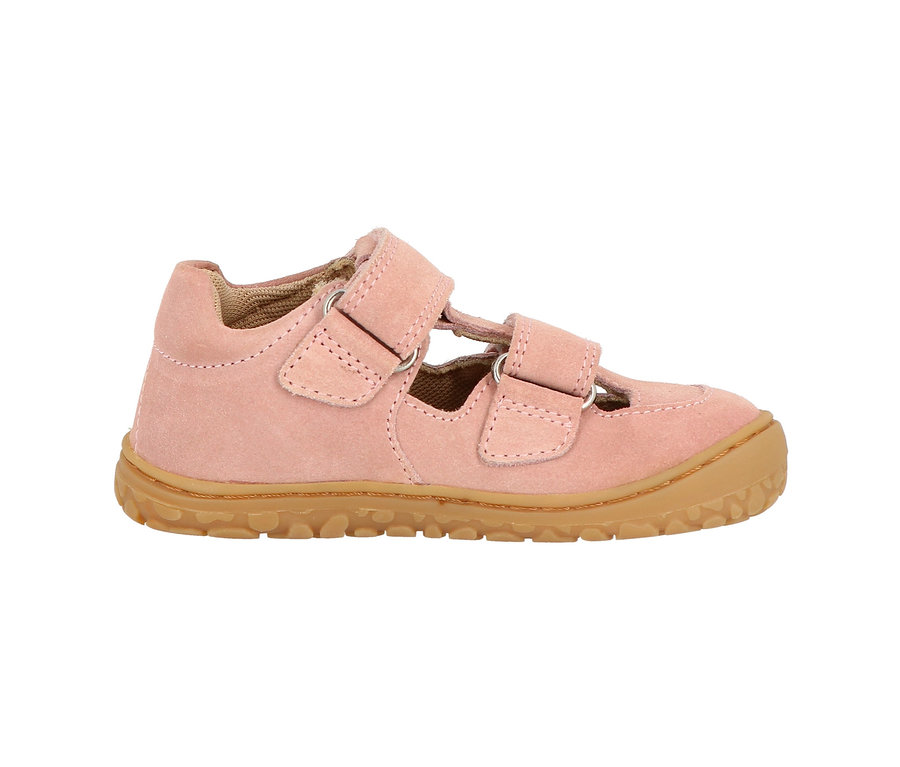 Detail einer Lurchi Sandale »Barefoot« in Rosa.