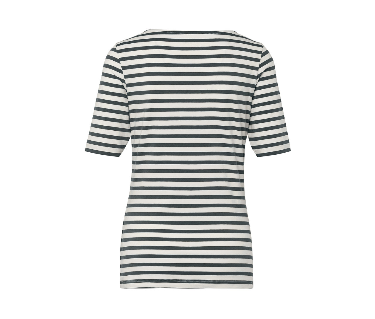 Gestreiftes Halbarmshirt, grün.