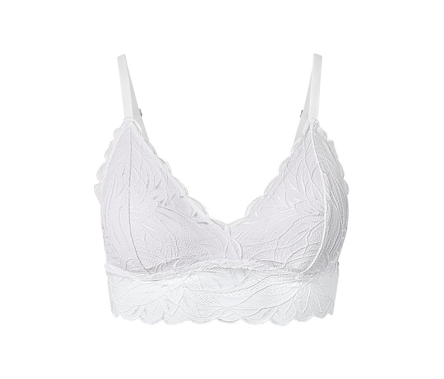 Detailaufnahme eines Spitzen-BHs.