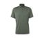 Khaki Funktions-Poloshirt mit kurzen Ärmeln und drei Knöpfen.
