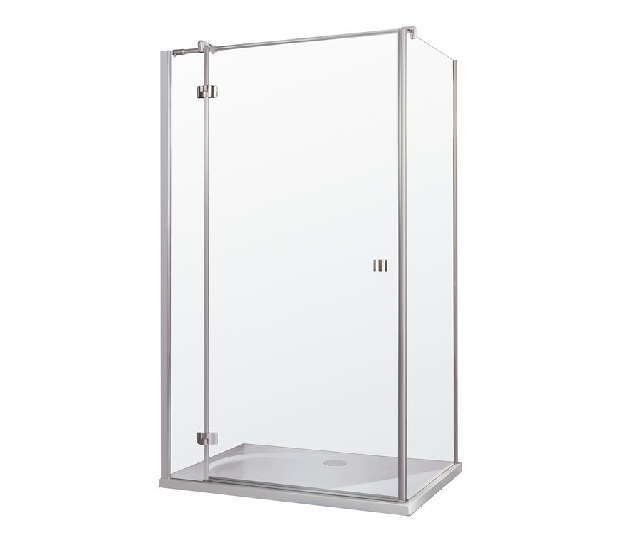 Breuer®-Dusche »Espira« – Drehtür mit Festteil und Seitenwand, Türanschlag links, 80 x 80 und 90 x 90 cm.