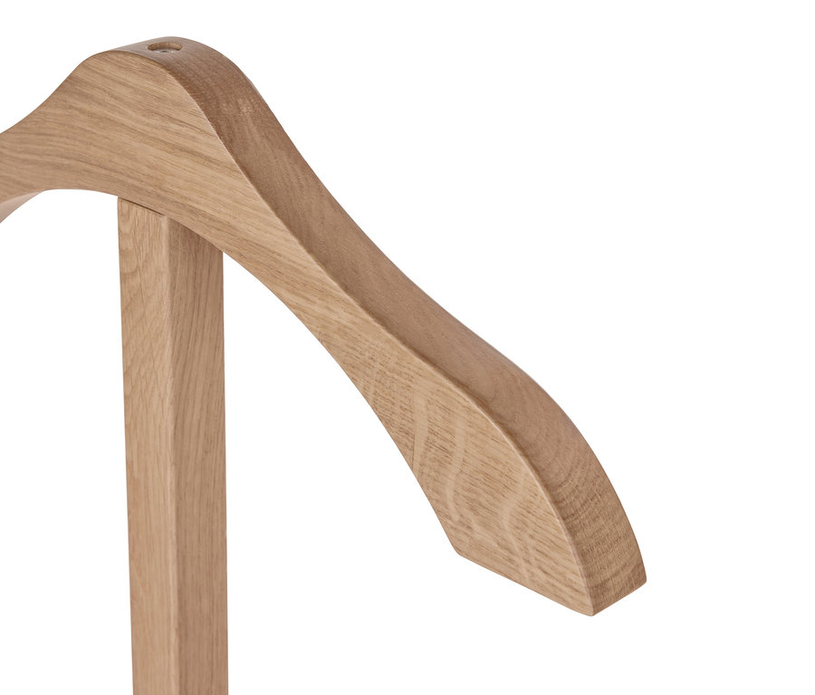 Detailansicht eines hölzernen Stummer Dieners.