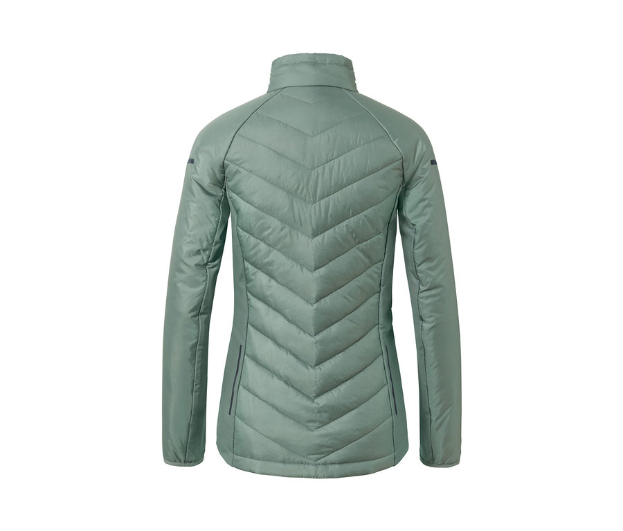 Rückansicht einer Winter-Laufjacke.