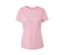 Rosafarbenes Basic T-Shirt auf weißem Hintergrund.