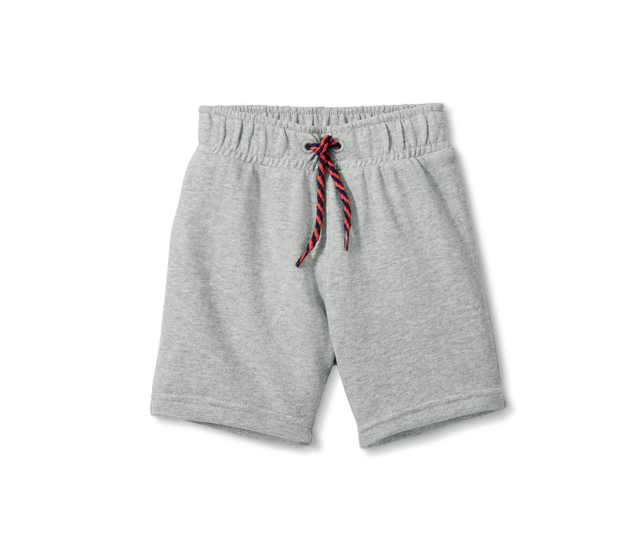 Graue Sweatshorts mit Kordelzug.