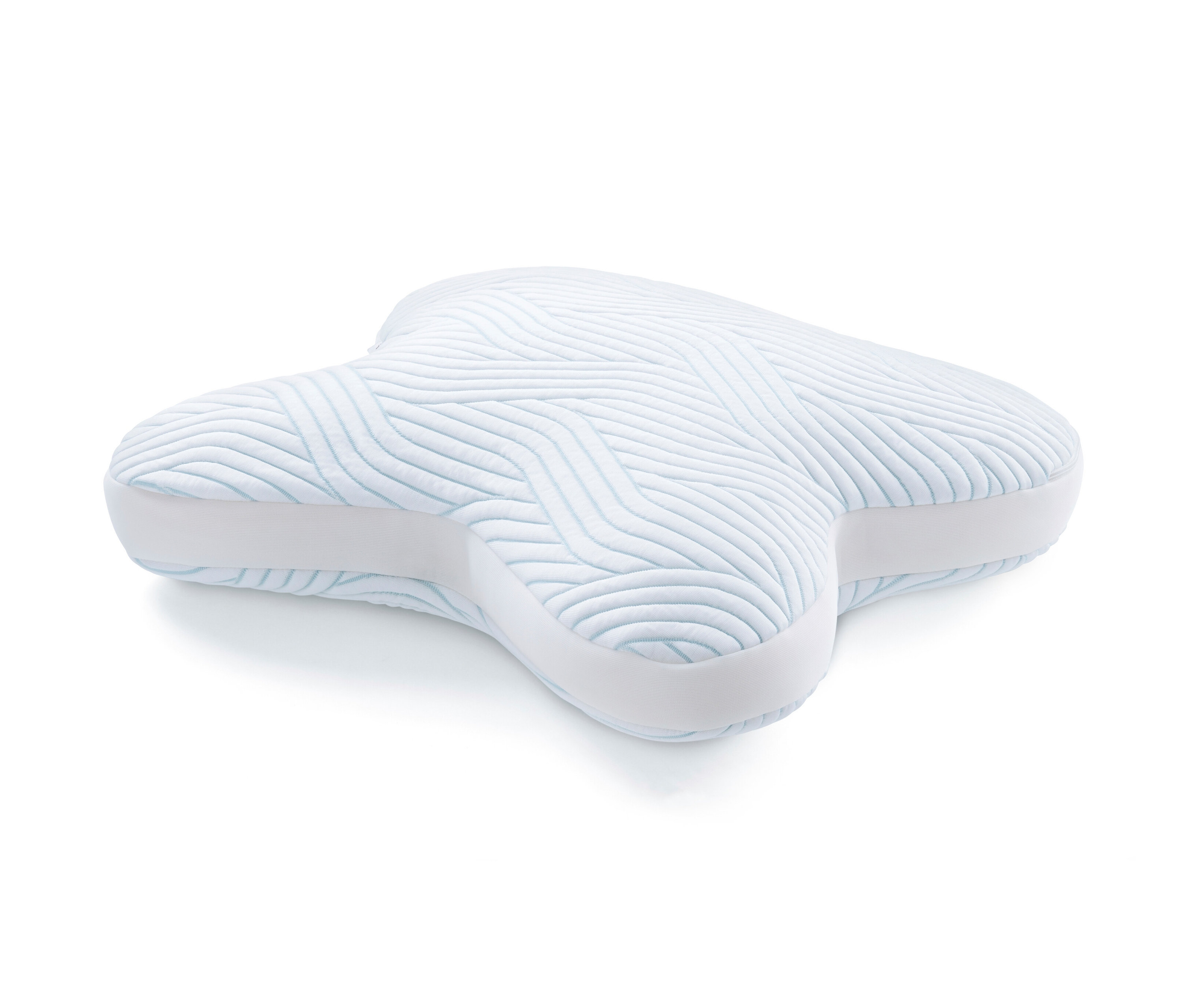 TEMPUR® All-Around SmartCool™ Schlafkissen mit blauen Wellen auf weißem Hintergrund.