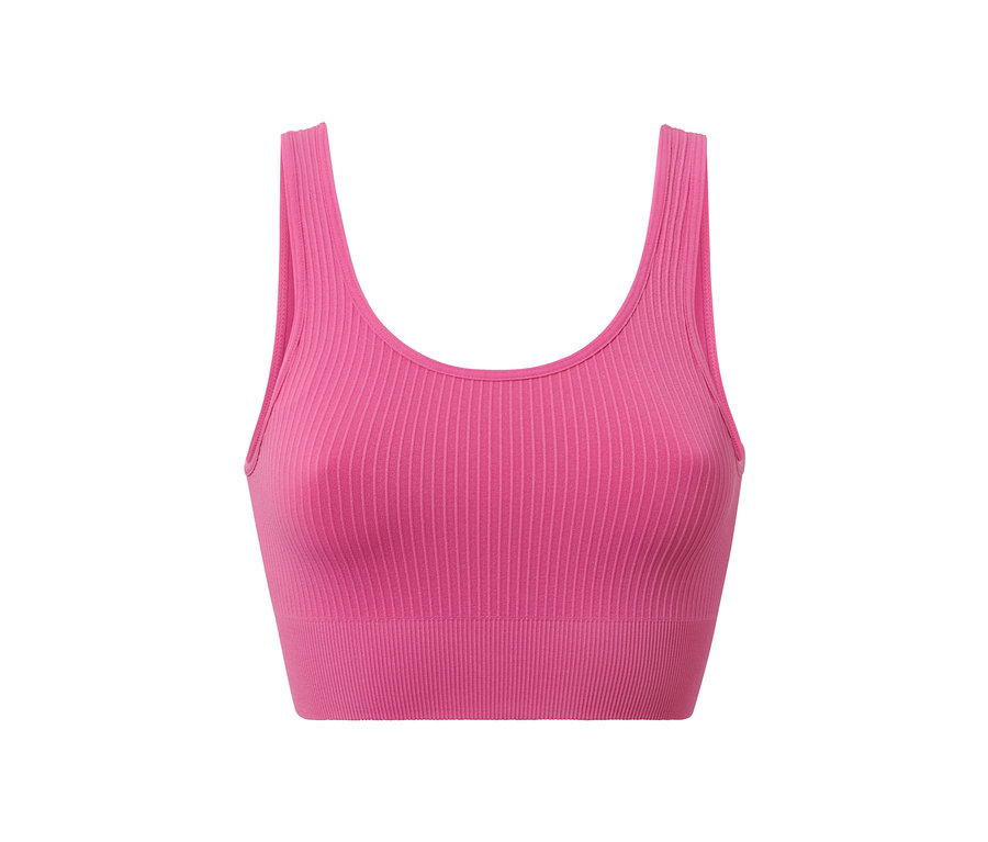 Nahtloses, pinkes Sport-Bustier.