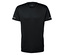 Schwarzes Kurzarm-T-Shirt.