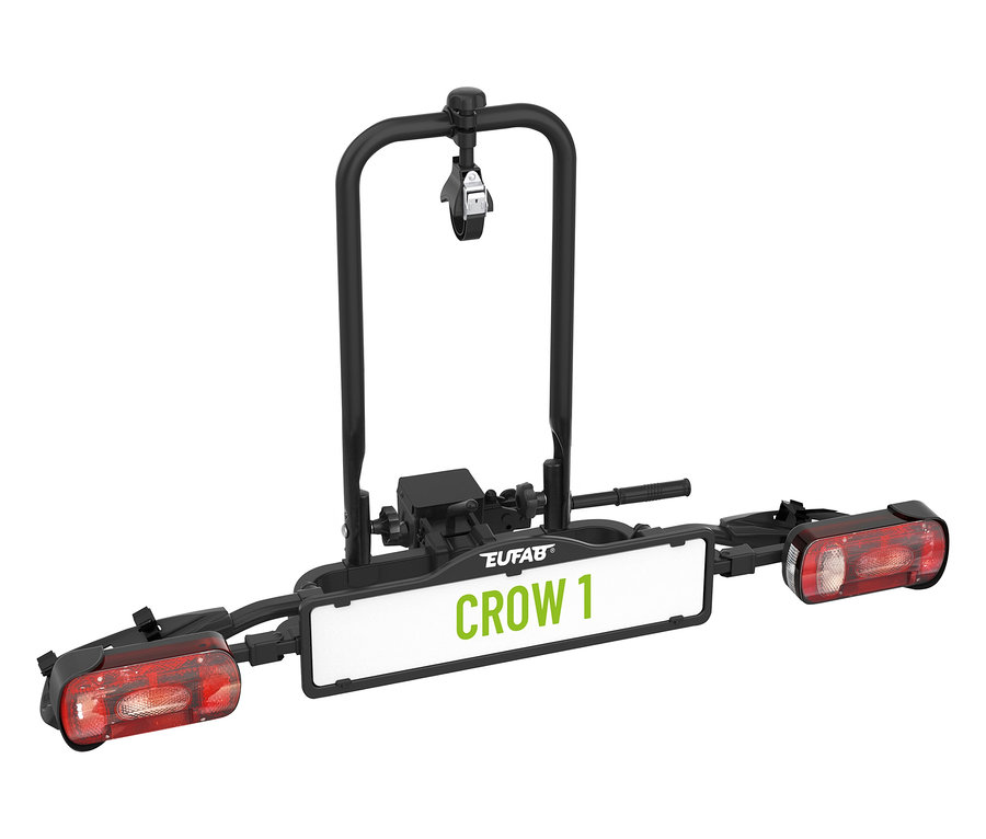 Schwarzer Fahrradträger »CROW 1«.