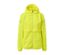 Neongelbe Windprotection-Laufjacke mit Kapuze.