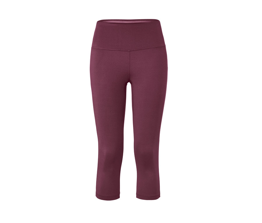 Pflaumenfarbene 3/4-Sporttight.