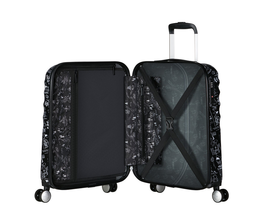 Offener American Tourister Wavebreaker »Winnie Poo«, klein, mit Schwarz-Weiß-Druck.