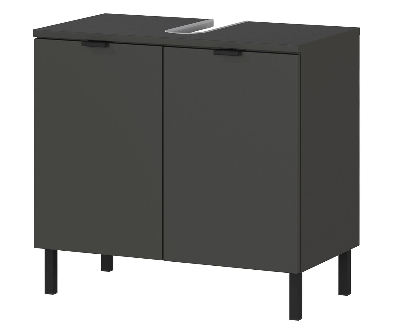 Graphitfarbener Waschbecken-Unterschrank »Arcena«.