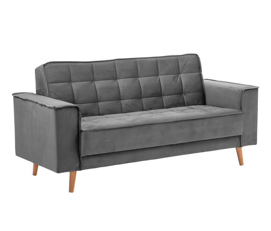 Graues Max Winzer® 2-Sitzer Sofa »Jolene« mit Holzfüßen.