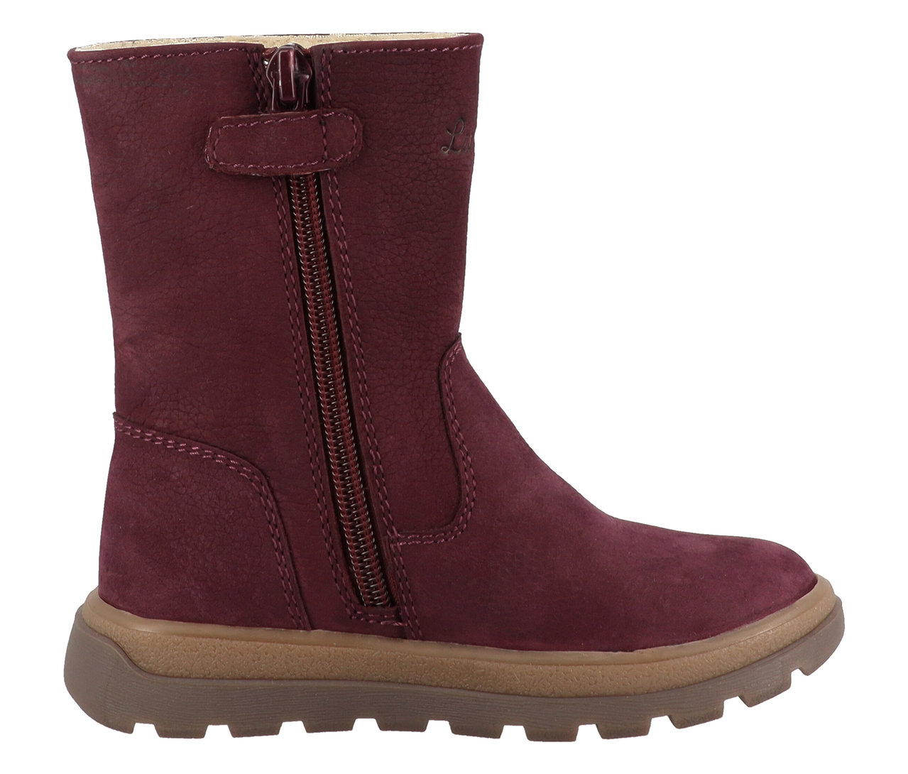 Ein lila LURCHI »Romisha-TEX« Stiefel auf weißem Hintergrund.