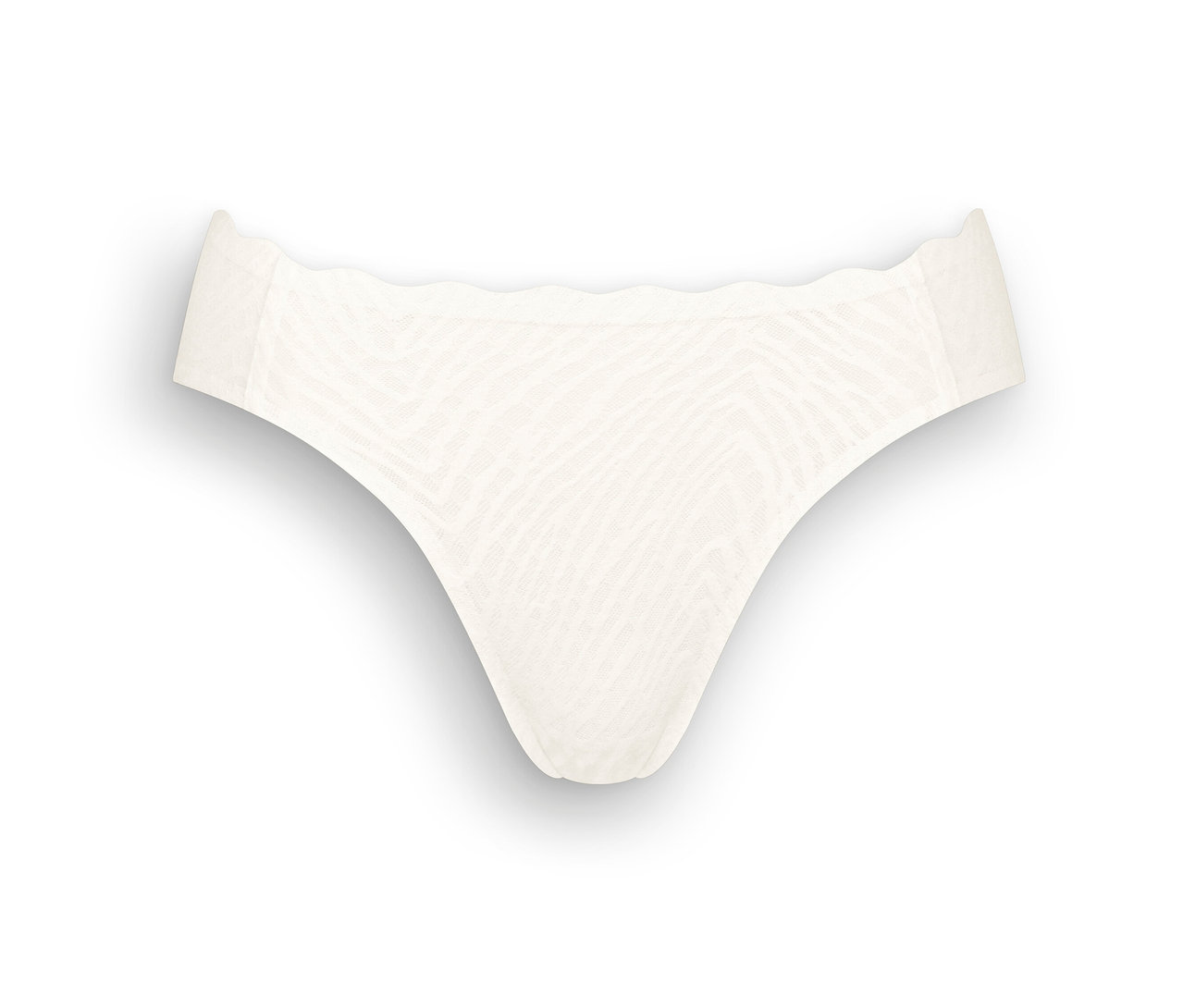 Nahaufnahme der weißen sloggi ZERO Feel Bliss High leg.