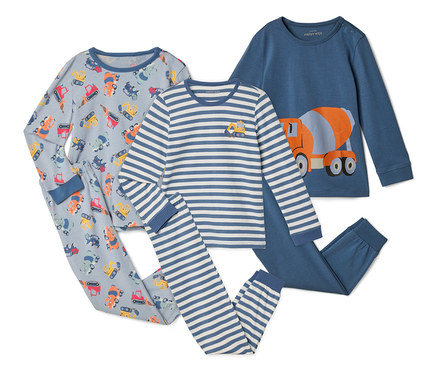 3 Kinder-Pyjamas, blau