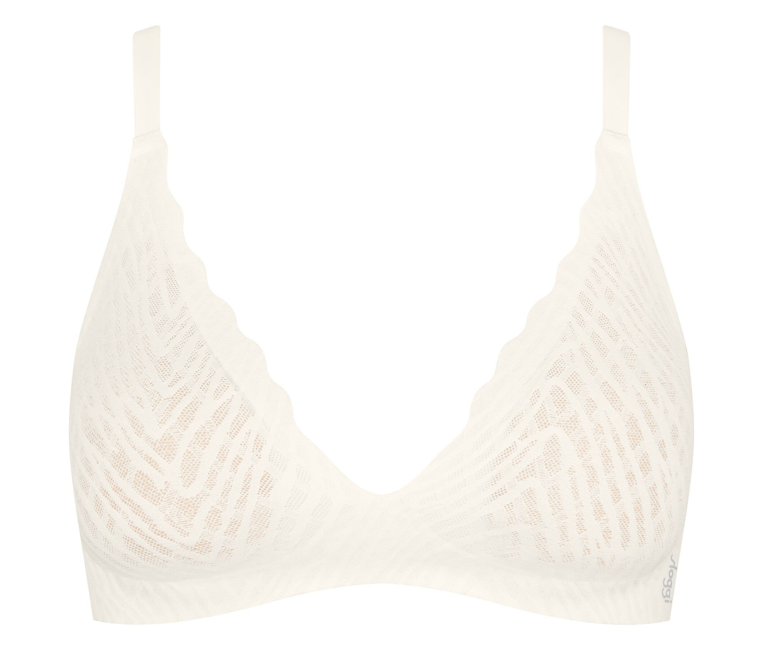 Weißer BH mit Muster.