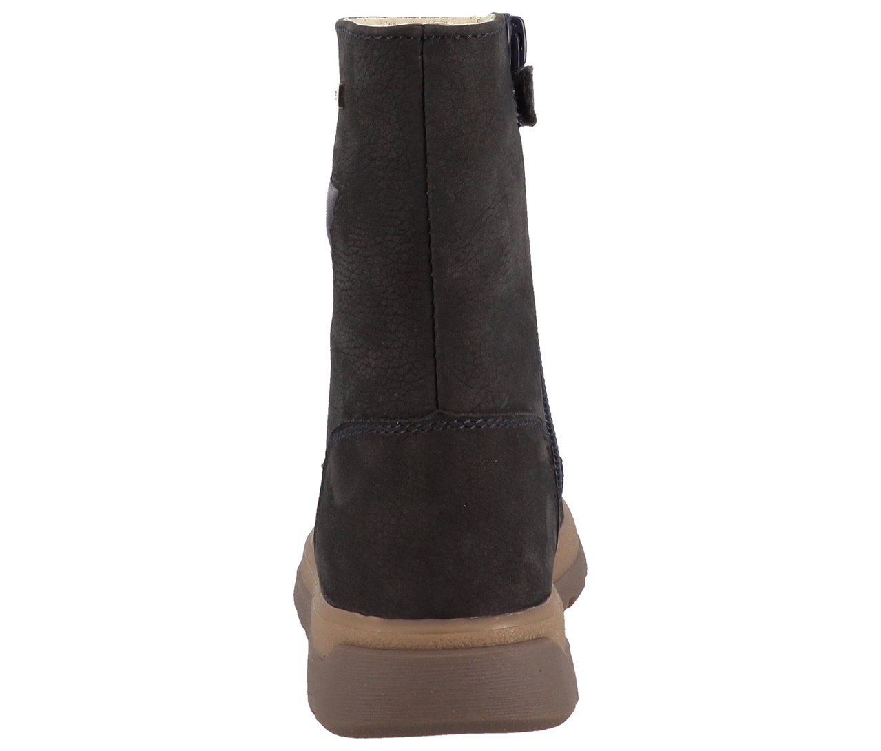 Rückansicht von marineblauen LURCHI »Romisha-TEX« Stiefeln.