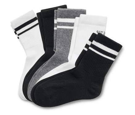 5 Paar Kinder-Tennissocken, grau