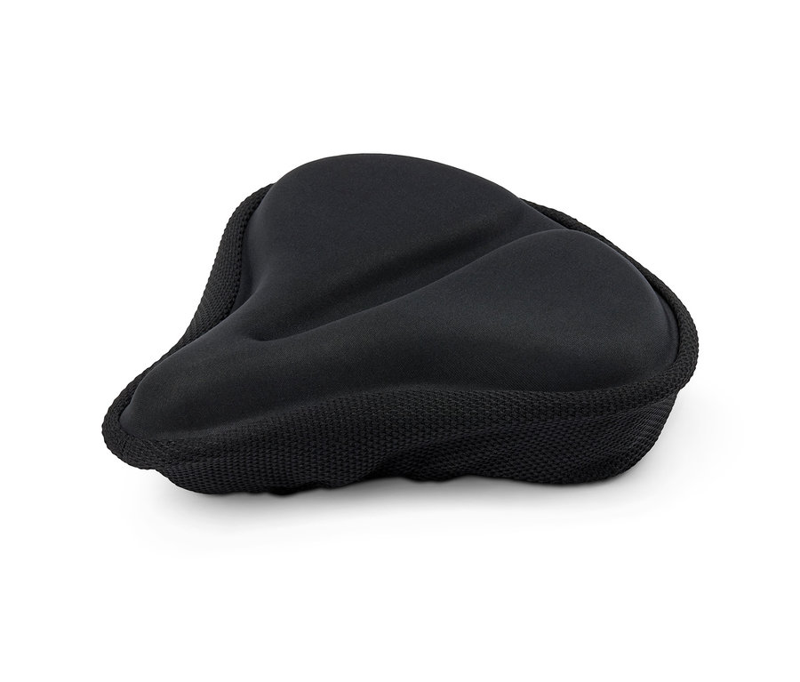 Schwarzer Sattelbezug mit Memoryfoam.