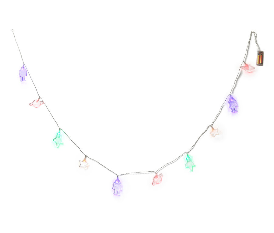 LED-Lichterkette »Raumfahrt« mit Astronauten-, Planeten- und Sternformen.