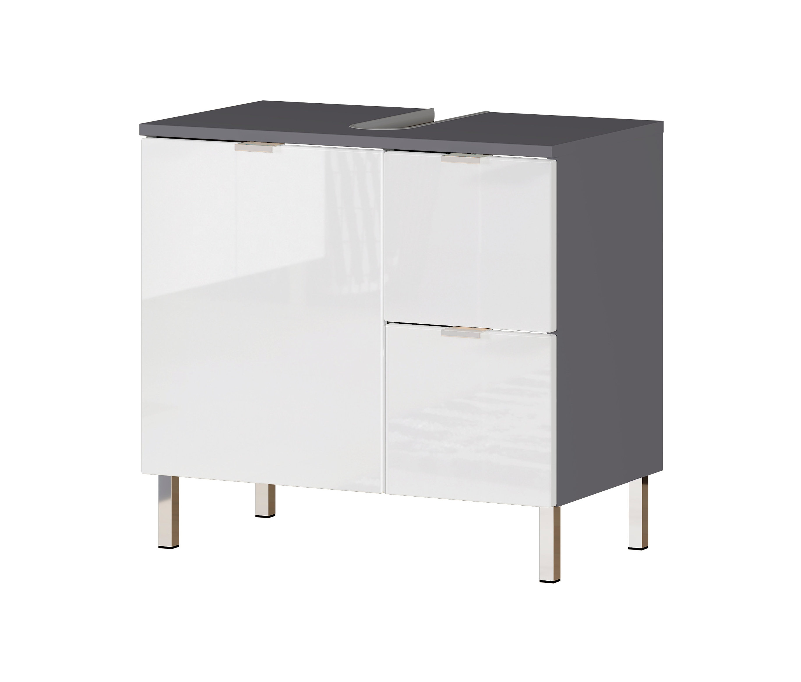 Waschbecken-Unterschrank »Mauresa«, graphit/weiß.