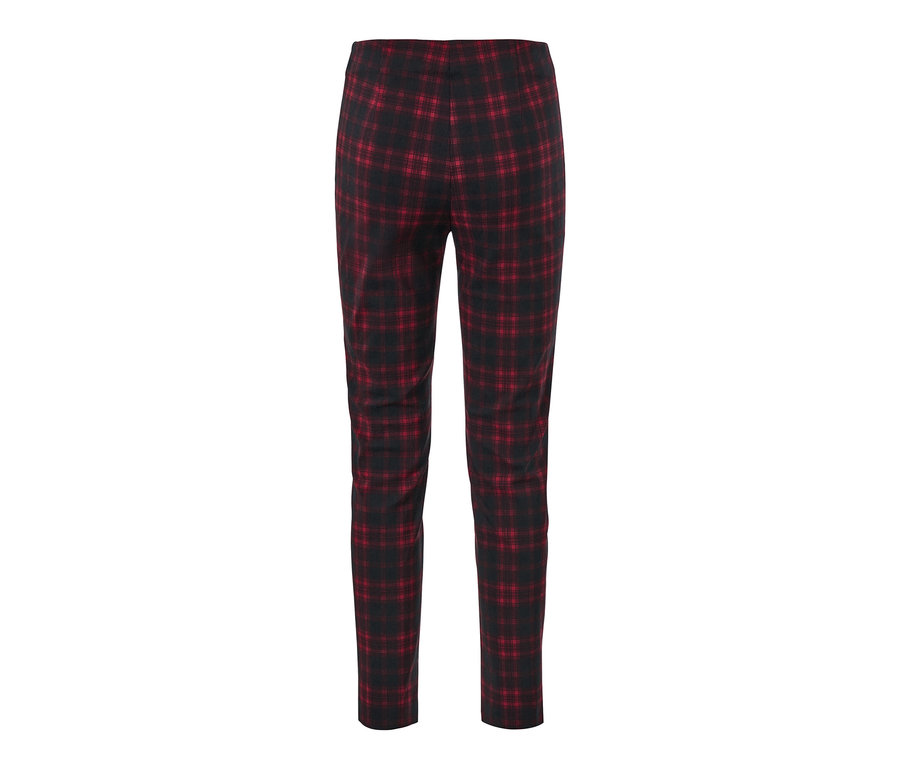 Karierte Stretchhose.