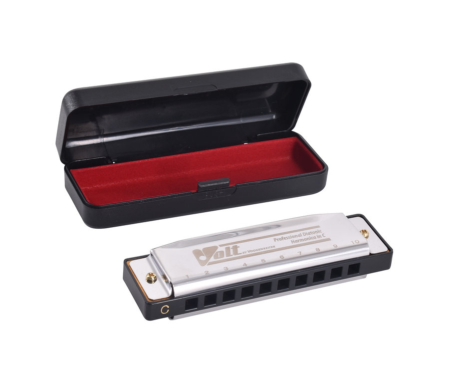 Ein Voggenreiter Akkordeon und Mundharmonika Set.