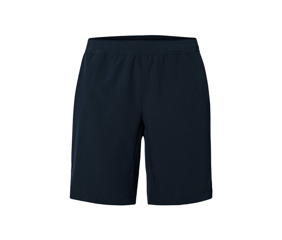 Marineblaue Sportshorts.