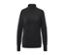 Schwarzer Feinstrick-Rollkragenpullover.