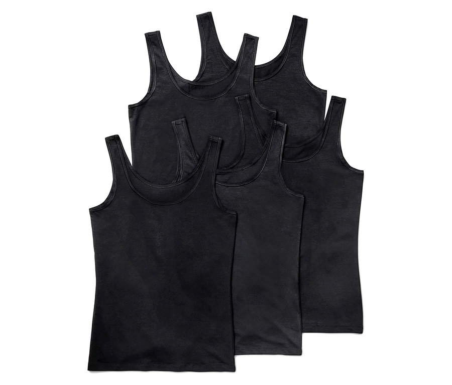 Fünf schwarze Hemdchen.