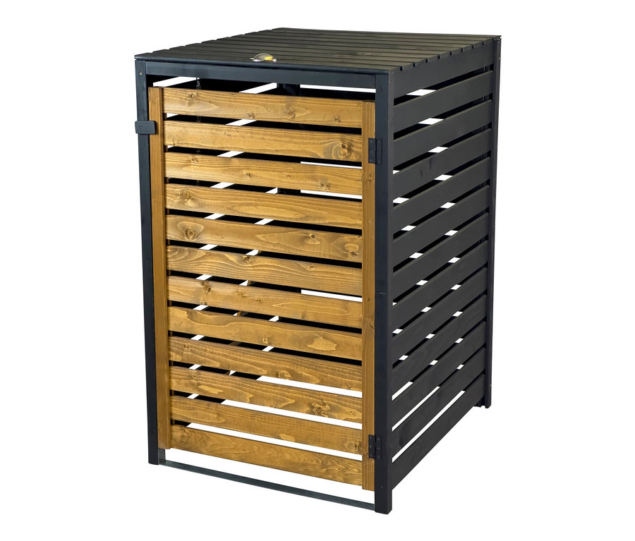 Braune Mülltonnenverkleidung, 240 l.