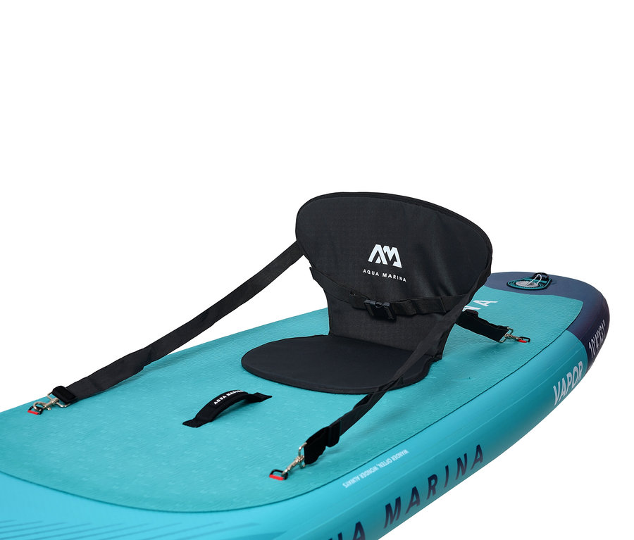 Detailansicht eines Aqua Marina SUP Board »Vapor« 10’4″ mit schwarzem Sitz.