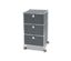 Grauer Rollcontainer »CN3« mit 3 Schubladen.